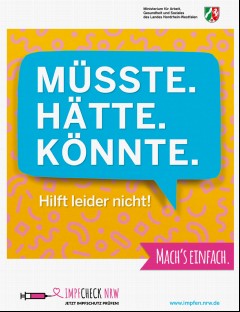 Vorschaubild 1: Plakat: Müsste. Hätte. Könnte.Hilfe leider nicht!