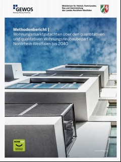 Vorschaubild 1: GEWOS - Wohnungsmarktgutachten über den quantitativen und qualitativen Wohnungsneubaubedarf in NRW bis 2040 (Methodenbericht)